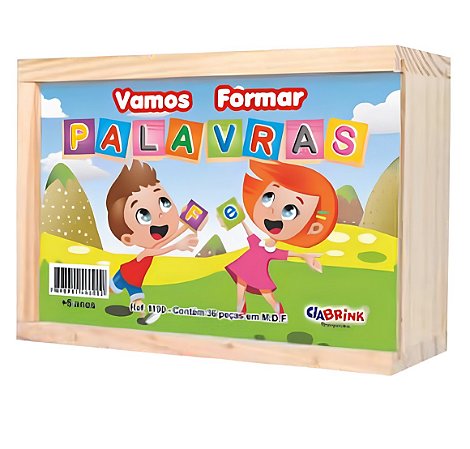 JOGO VAMOS FORMAR PALAVRAS CX MADEIRA