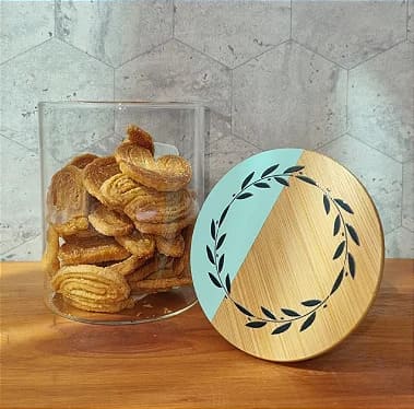 Porta Mantimento Vidro Redondo 750ml Verde Água