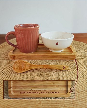 Conjunto Café com Beijo e Cafuné