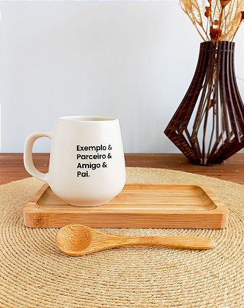 Conjunto Café com Afeto Pai - Caneca com Bandeja