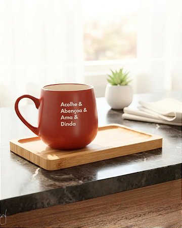 Caneca Xícara com bandeja Dinda Madrinha