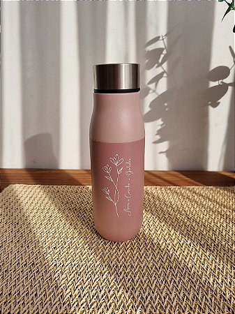 Garrafa Térmica Rosa Gelado Quente Presente