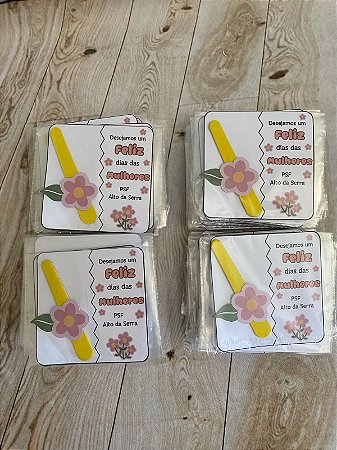 50 cartões com mini lixa de unha personalizado
