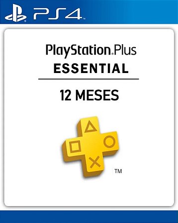 PlayStation Plus Essencial 12 Meses PS4 - Mídia Digital ( Leia a Descrição )