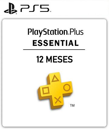 PlayStation Plus Essencial 12 Meses PS5 - Mídia Digital ( Leia a Descrição )