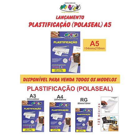 Combo - Plastificação A3 + A5 + RG