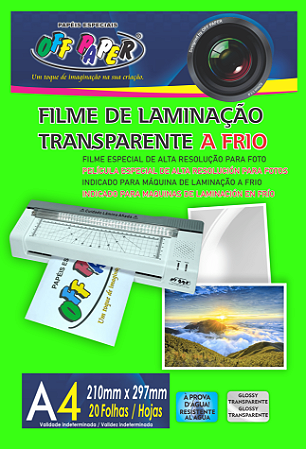 Laminação Transparente a frio - OFFPAPER