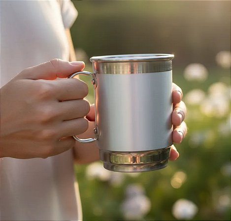 Caneca De Alumínio 600ml Resinada Para Sublimação- Kit 12un
