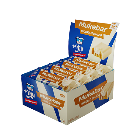 Mukebar +Mu Performance - Chocolate Branco - Caixa 12 unidades - 720g