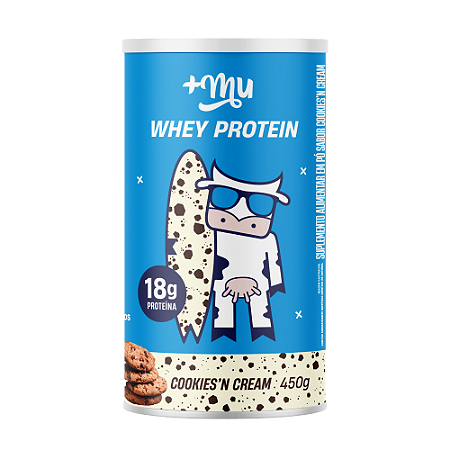 Whey Concentrado +Mu - Cookies'n Cream - Pote 450g