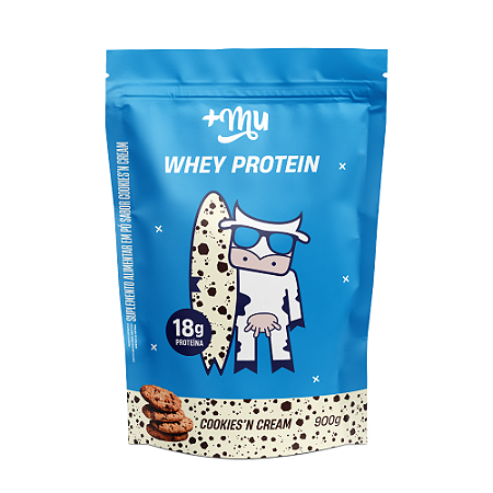 Whey Concentrado +Mu - Cookies'n Cream - Refil 900g