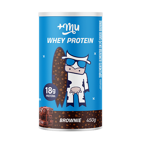 Whey Concentrado +Mu - Brownie - Pote 450g
