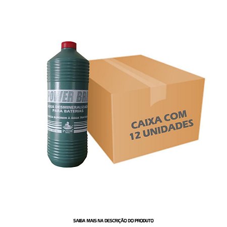 Água Desmineralizada para Baterias 1000ml - caixa com 12 unidades