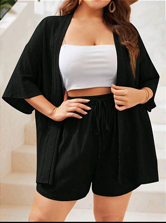 Conjunto Shorts e Kimono Karen