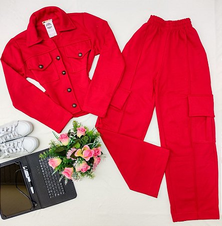 Conjunto Moletom peluciado Red