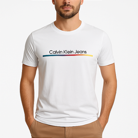 Camiseta Masculina Calvin Klein Palito Pride