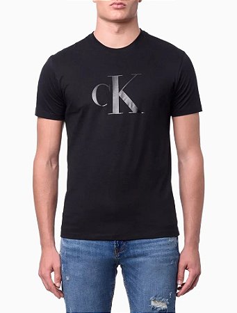Camiseta Masculina Manga Curta Logo Gel Monogram Calvin Klein CM4OC01TC423