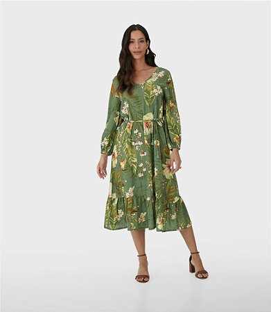 Vestido Feminino Midi Amplo Malwee 1000127496