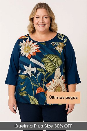 Blusa Feminina Manga Longa Plus Size Ref 6147696