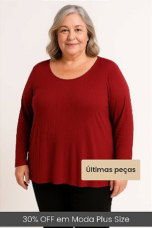 Blusa Feminina Manga Longa Plus Size Ref 6153406