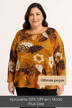 Blusa Feminina Manga Longa Plus Size Ref 6147606
