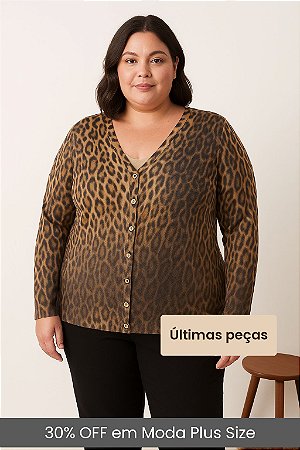 Cardigan Feminino Plus SIze Ref 36243650