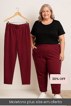 Calça Feminina Moletom Plus Size Ref 4142