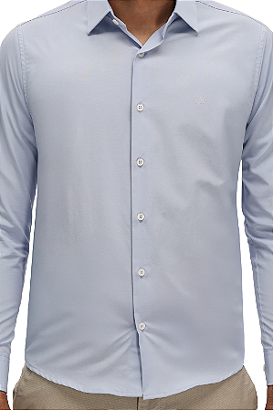 Camisa Masculina Manga Longa Essencial Slim Tricoline 001520072