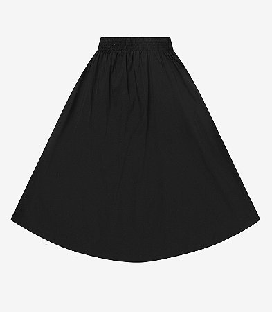 Saia Midi Evasê Feminina Em Popeline Rovitex 6196655