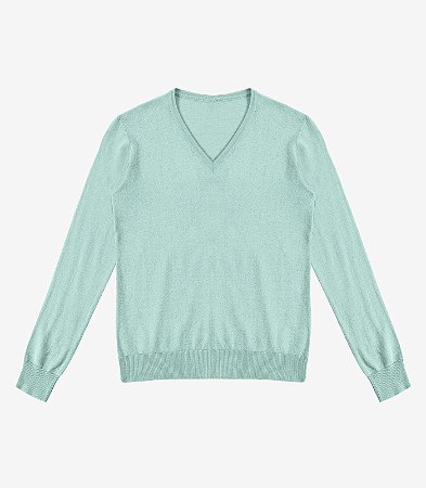 Sueter Feminino Gola V Em Tricot 6197105