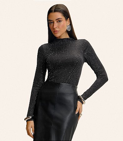 Blusa Feminina Manga Longa Shine e15902