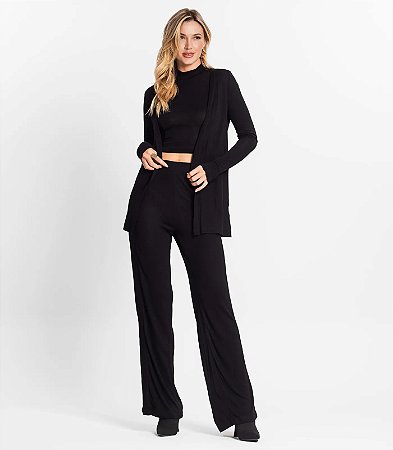 Trijunto Feminino Regata Cardigan E Calça E15022