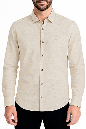 Camisa Masculina Ogochi Manga Longa Slim Casual Flame 001530022