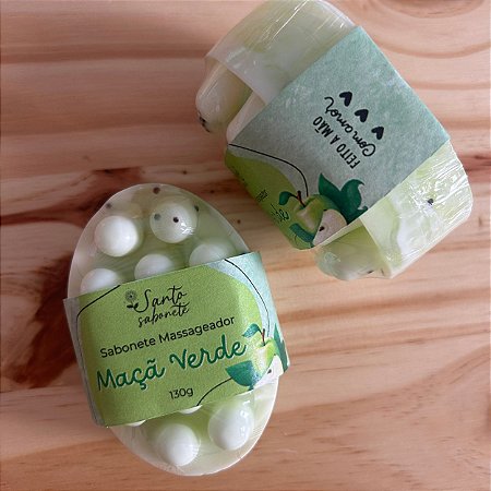 Sabonete massageador de Maçã Verde