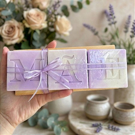 Trio de sabonetes MÃE - Lavanda Francesa