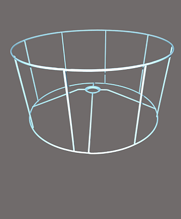 Armação Montada 50x50x30 Cúpula Lustre Luminária Pendente
