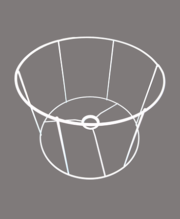 Armação Montada 27x27x20 Cúpula Abajur Lustre Pendente