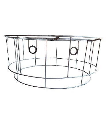 Armação Cúpula Pendente Lustre Duplo 50x45x20 Sisal Macrame