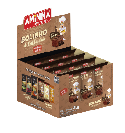 Bolinho do Chef Paulinho sabor Chocolate - 35g Cx Com 16 unidades