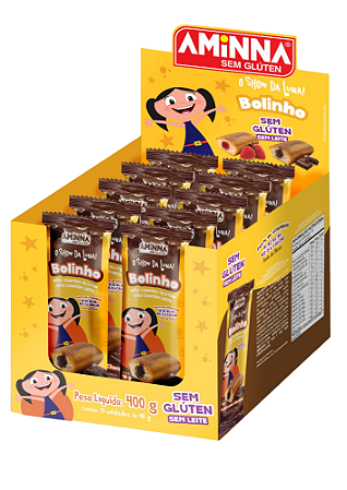 BOLINHO DE BAUNILHA COM RECHEIO DE CHOCOLATE - 40g