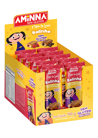BOLINHO DE BAUNILHA COM RECHEIO DE MORANGO - 40g