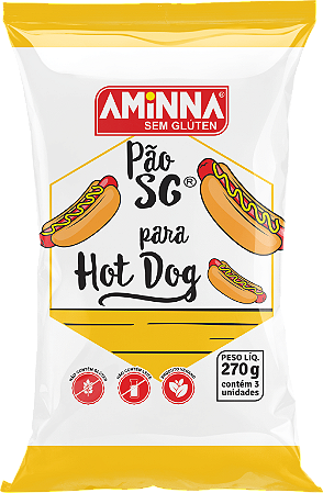 Pão SG para Hot Dog - 270g (3 unidades de 90g) - CGO