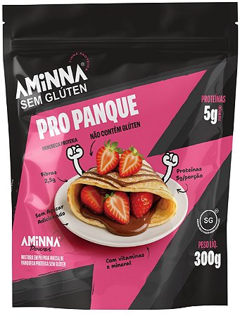 Mistura para Panqueca Proteica Sem Glúten Pro Panque da AMINNA - 300g