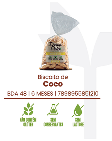 Biscoito de Coco - Donna Astra - 250g