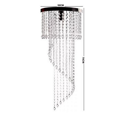 Lustre Crist. Acríl. Espiral 75cm Base30cm 224.014