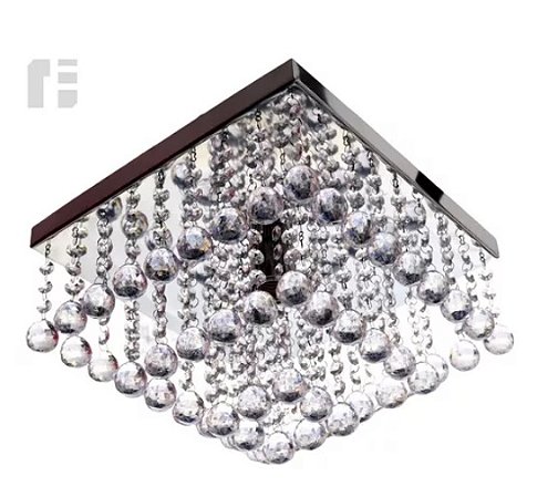 Lustre Cristal Acrilico Sala Quarto Teto Rebaixado Plafon