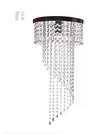 Lustre Espiral De Cristais Acrilicos Para Sala Quarto Escada