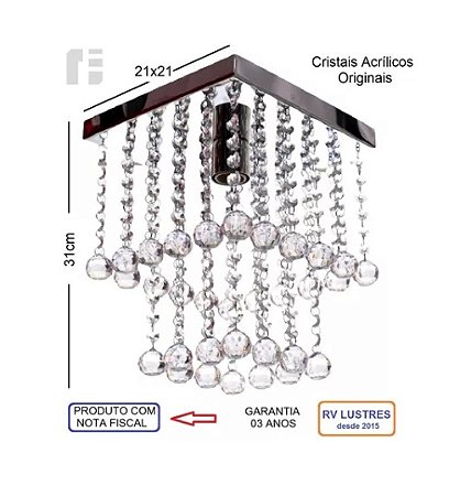 Lustre Esfera para quarto, sala, hall, banheiro