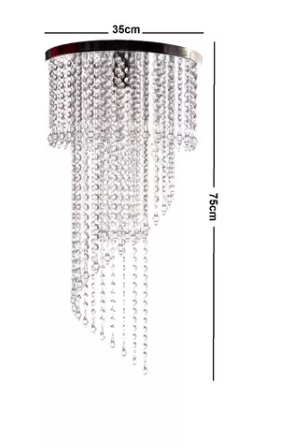 Lustre Espiral Cristal Acrílico
