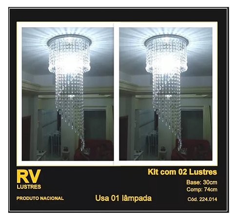 02 Lustres para sala quarto hall